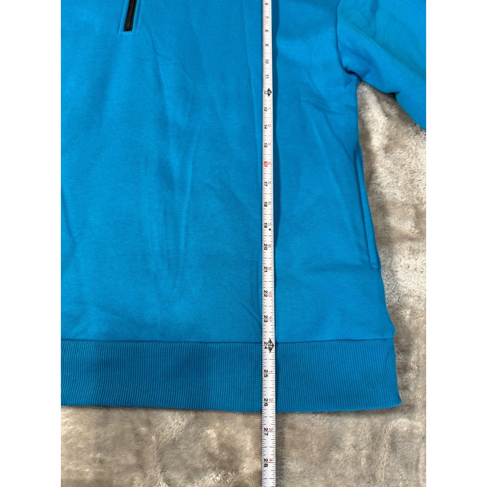 Turquoise Blue Mock Neck Oversized Sweatshirt Womens Size L Casual Athleisure - Picture 4 of 5